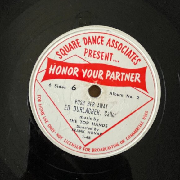 3 Records - Honor Your Partner Square Dances 78RPM 12” Ed Durlacher - Vintage - Picture 11 of 16